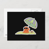 太陽おもしろいなめしビーチ ポストカード (正面/裏面)