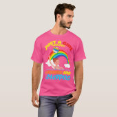 太陽おもしろい光と水の宝庫を愛する女の子 Tシャツ (正面フル)