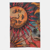 太陽および月 キッチンタオル (縦)