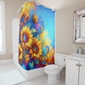 太陽お洒落の花 シャワーカーテン (インサイチュ)