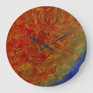 太陽からの時計。 ラージ壁時計