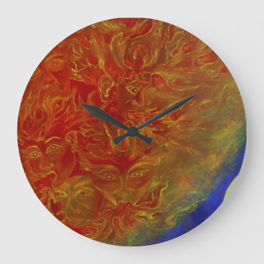 太陽からの時計。 ラージ壁時計 (正面)
