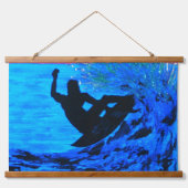 太陽からサーフィンまで、木製トッピング壁タペストリー 吊り下げ型タペストリー (正面)