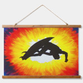 太陽からサーフィンまで、木製トッピング壁タペストリー 吊り下げ型タペストリー (正面2)