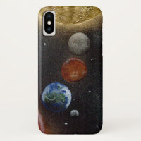 太陽から火星へオリジナルアートiPhoneカバー