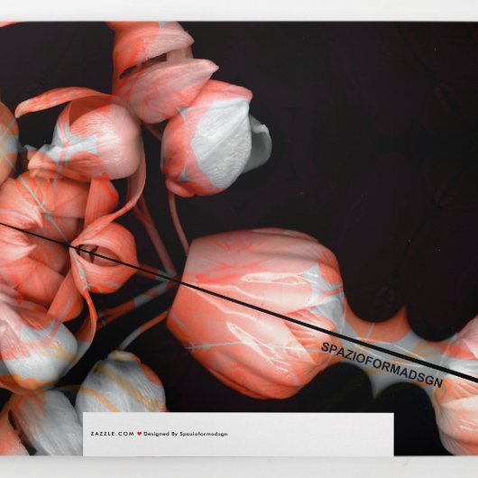 太陽から黒に白い心 & 無関心 三つ折りクリスマスカード (裏面)