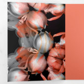 太陽から黒に白い心 & 無関心 三つ折りクリスマスカード (内部最初)