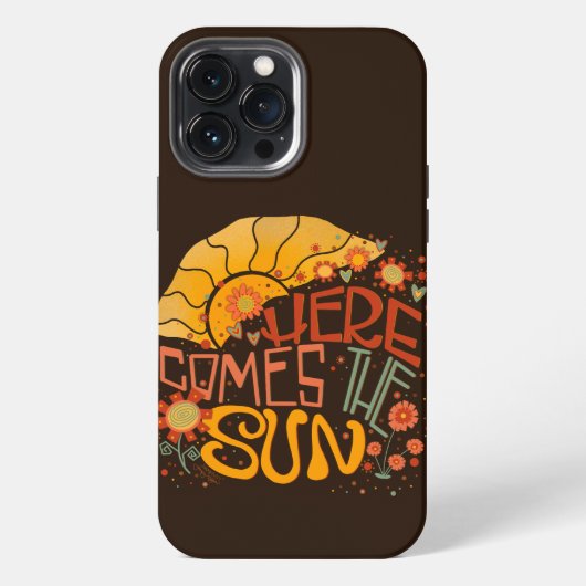 太陽がやってくるよ 楽しいアート Inspirivity iPhoneケース (裏面)