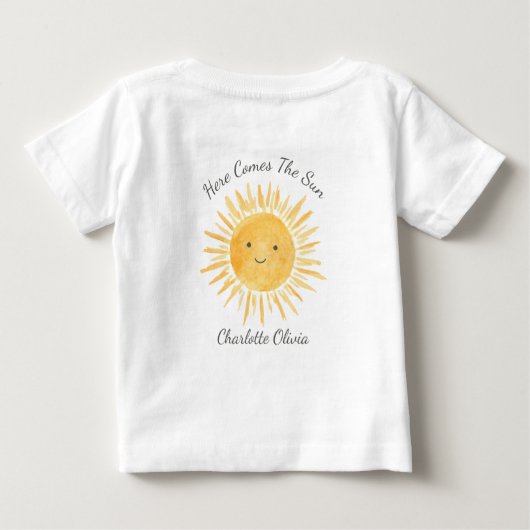 太陽がやってくる ベビーTシャツ (裏面)