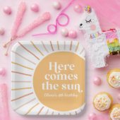 太陽がやってくる ボホー サンシャイン 誕生日 ペーパープレート (パーティー)