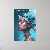 太陽がキャンバス印刷を照らす場合 キャンバスプリント (正面)