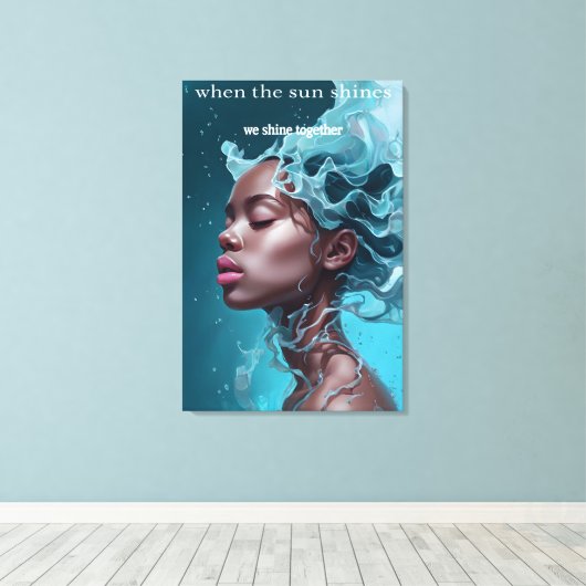 太陽がキャンバス印刷を照らす場合 キャンバスプリント (インサイチュ (ウッドフロア))