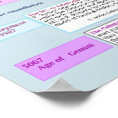 太陽が三つの〔占星術の〕十二宮図を通る ポスター (角)