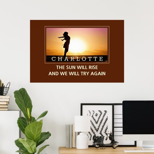 太陽が上昇する我々は再び試みる引用文ウォールアート ポスター (ホームオフィス)