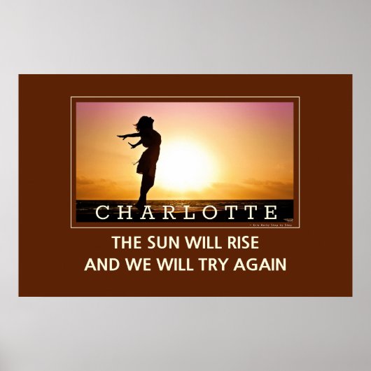 太陽が上昇する我々は再び試みる引用文ウォールアート ポスター (正面)