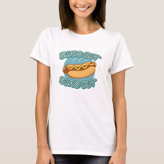 太陽が出たらお尻も出す Tシャツ (正面)