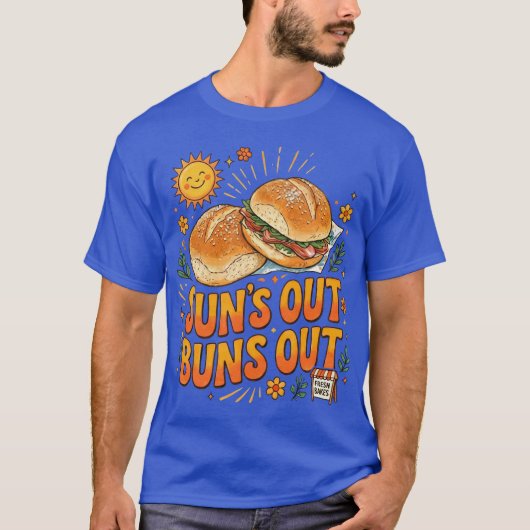 太陽が出たらパンも出る レトロな夏のデザイン Tシャツ (正面)
