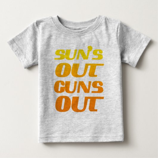 太陽が出たら銃を出す フィットネスとジム ベビーTシャツ (正面)