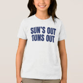 太陽が出たら銃を出せ トライブレンドTシャツ (正面)
