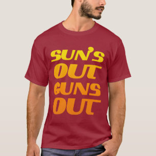太陽が出たら銃を出せ フィットネスとジム Tシャツ