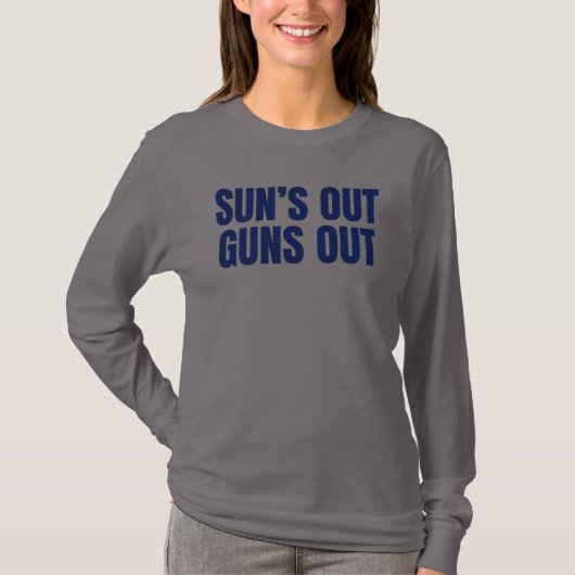 太陽が出たら銃を出せ Tシャツ (正面)