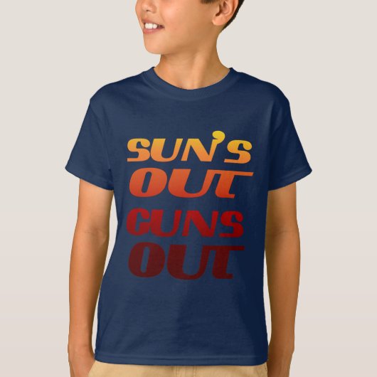 太陽が出たら銃を出せ Tシャツ (正面)