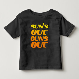 太陽が出てる時は筋肉も出せ フィットネスとジム トドラーTシャツ