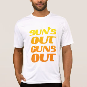 太陽が出てる時は筋肉も出そう フィットネスとジム Tシャツ
