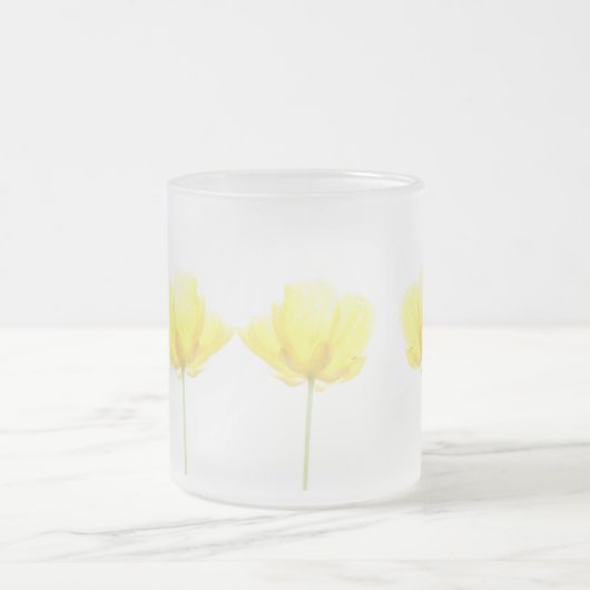 太陽が垂れ下がった フロストグラスマグカップ (中央)