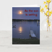 太陽が妻や夫に命日を告げているので カード (黄色い花)