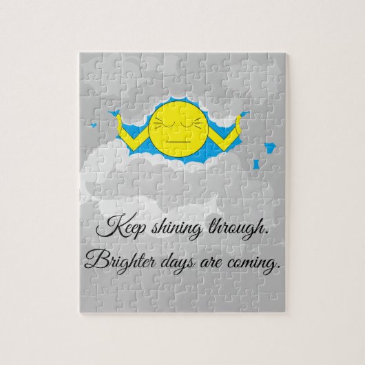 太陽が嵐の雲を突き抜ける: ジグソーパズル (縦)
