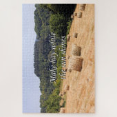 太陽が干し草の葉を照らす間に干し草を作る，スペイン ジグソーパズル (縦)