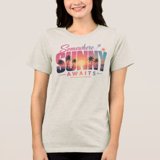太陽が待ち遠しいサマーTシャツデザイン トライブレンドTシャツ