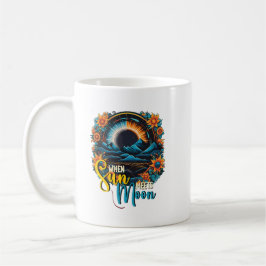 太陽が月に出会う時、天の生物、日食 コーヒーマグカップ