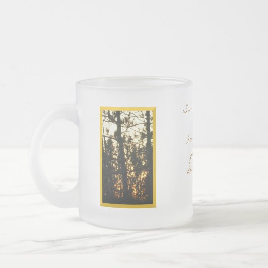 太陽が母親のために曇りガラスのマグを沈めるにつれて確かに フロストグラスマグカップ (左)