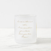 太陽が母親のために曇りガラスのマグを沈めるにつれて確かに フロストグラスマグカップ (中央)