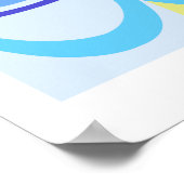 太陽が水上抽象芸術 ポスター (角)