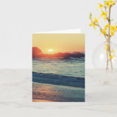 太陽が沈むにつれて... カード (黄色い花)