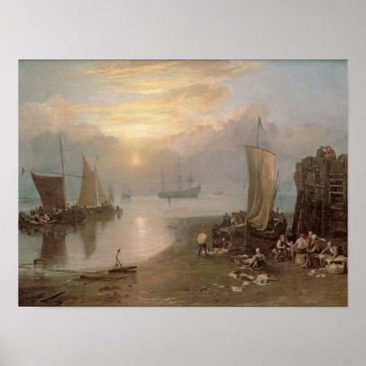 太陽が蒸気を通って昇ること ポスター (正面)