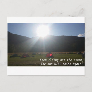 太陽が輝くポストカード ポストカード