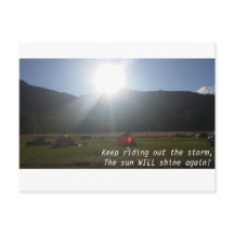 太陽が輝くポストカード