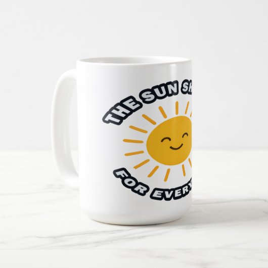 太陽が輝くマグカップ コーヒーマグカップ (正面左)