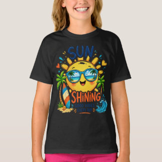 太陽が輝く – かわいい夏の太陽の光キュートTシャツ Tシャツ