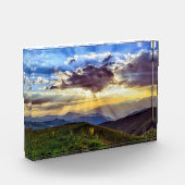 太陽が雲の山脈を通って フォトブロック (左)