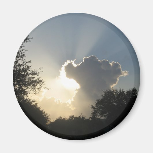 太陽が雲の磁石を通って破裂 マグネット (正面)