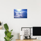 太陽が雲の間を照らす ポスター (ホームオフィス)