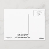 「太陽が3つ」バードアートはがき ポストカード (裏面)