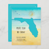 太陽だ！雪は降らない！フロリダの新しい住所 案内状 (正面/裏面)