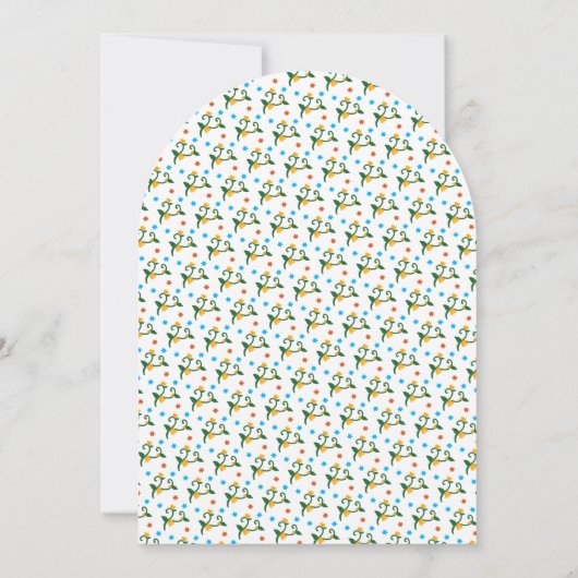 太陽とつる植物ボホアーチシャワお洒落ー 招待状 (裏面)