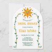 太陽とつる植物ボホアーチシャワお洒落ー 招待状 (正面)